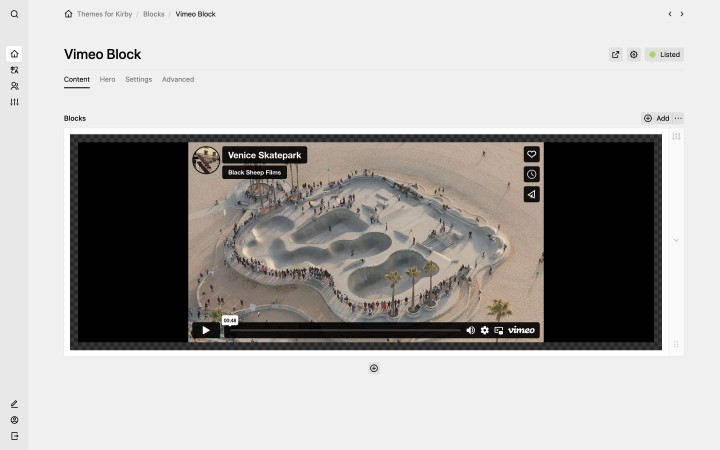 Vimeo Block